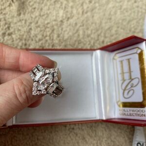 Silver Diamond cz ring